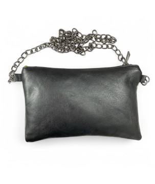 POCHETTE IN PELLE STAMPATA EFFETTO CAMOUFLAGE