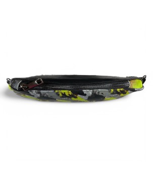POCHETTE IN PELLE STAMPATA EFFETTO CAMOUFLAGE