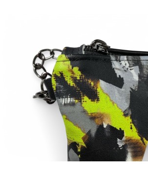 POCHETTE IN PELLE STAMPATA EFFETTO CAMOUFLAGE