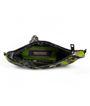 POCHETTE IN PELLE STAMPATA EFFETTO CAMOUFLAGE